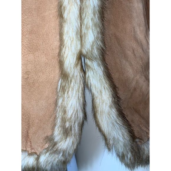 SOLD Vintage 90’s Y2K Tan Leather Penny Lane Coat Medium - Picture 5 of 13